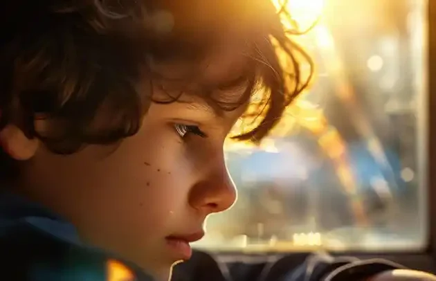 Ilustração educativa das camadas do filme lacrimal sobre a superfície ocular.